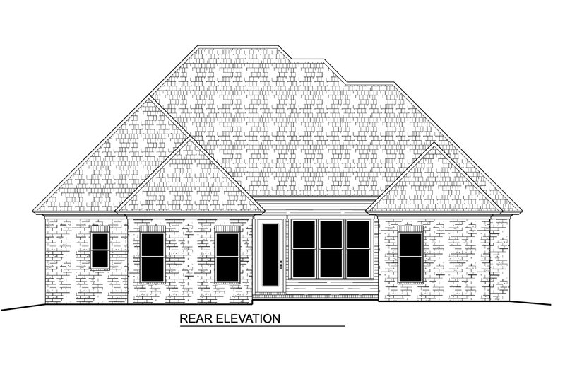 House Design - Exterior - Rear Elevation 1 for Traditional House Plan #1081-37 - 3 bed, 2 bath