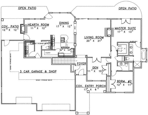 Dream House Plan - Traditional Floor Plan - Main Floor Plan #117-278