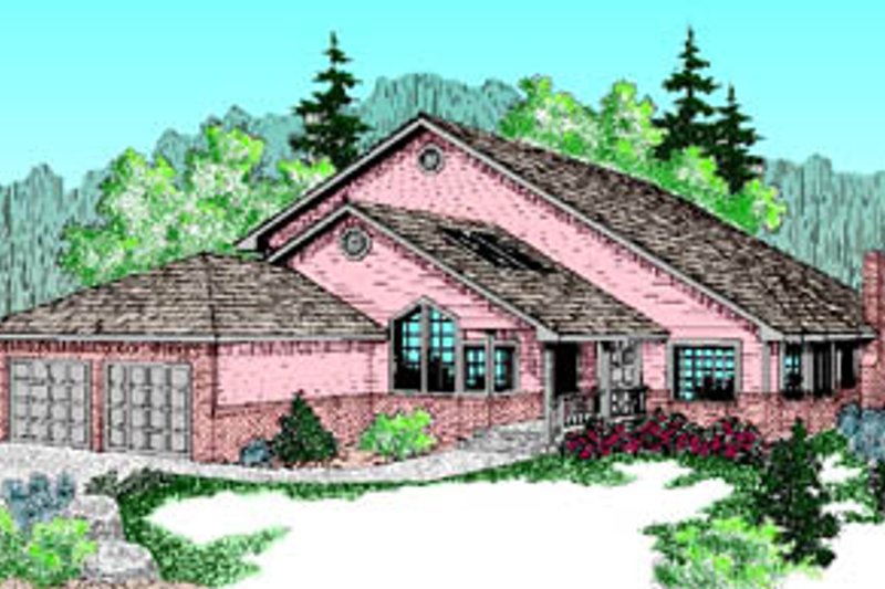 Architectural House Design - Traditional Exterior - Front Elevation Plan #60-183