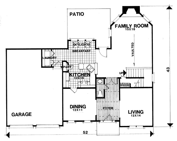 European Floor Plan - Main Floor Plan #56-165