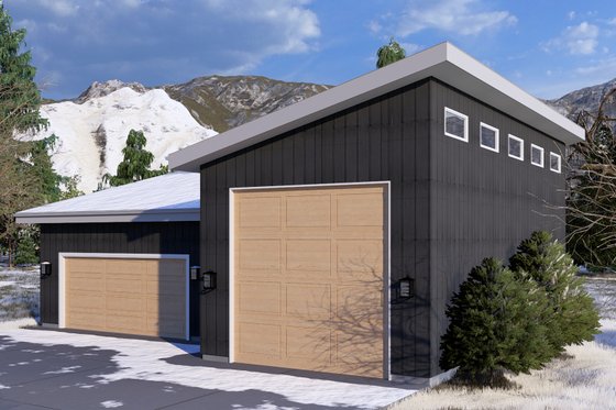 Exterior - Front Elevation 3 for Modern House Plan #1060-233, 0 bath