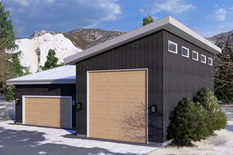 House Plan Design - Exterior - Front Elevation 3 for Modern House Plan #1060-233, 0 bath