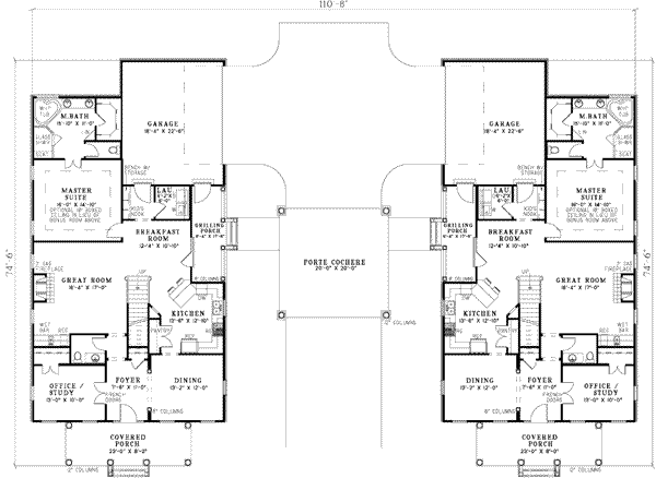Home Plan - Southern Floor Plan - Main Floor Plan #17-2263