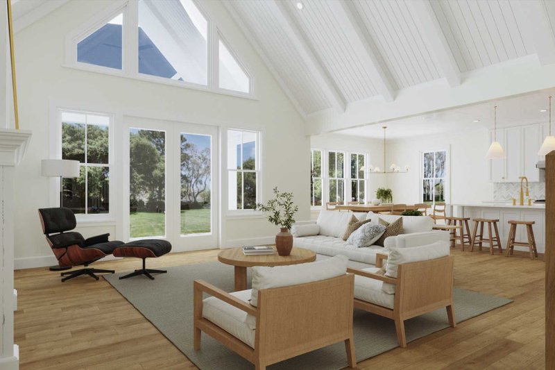 House Blueprint - Interior - Family Room 1 for Farmhouse House Plan #461-103 - 5 bed, 4 bath