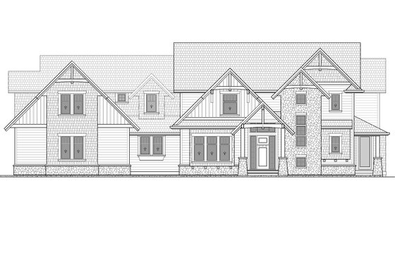 Exterior - Front Elevation 3 for Craftsman House Plan #1086-11 - 3 bed, 3.5 bath