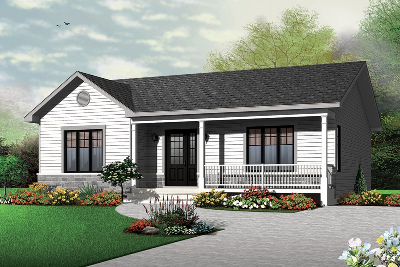Ranch Style House Plan - 2 Beds 1 Baths 1103 Sq/Ft Plan #23-2662