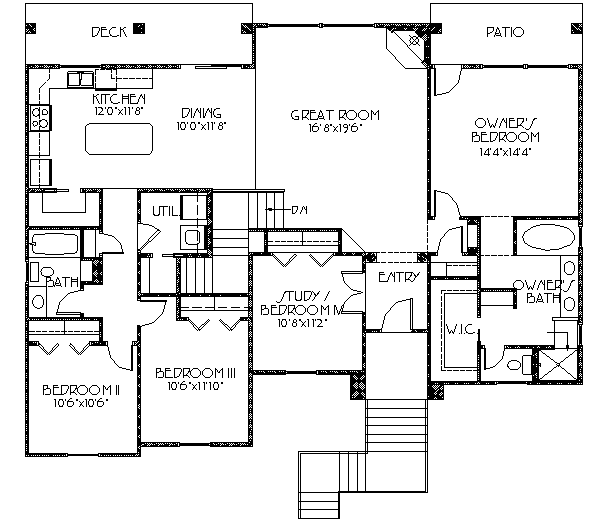 Traditional Floor Plan - Main Floor Plan #24-223