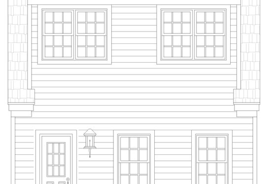 Exterior - Rear Elevation for Contemporary House Plan #932-931, 0 bath