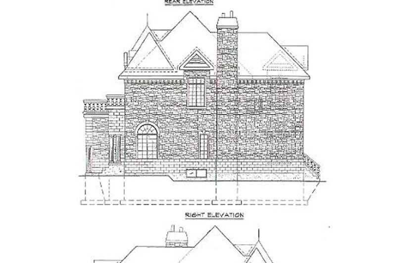 House Plan Design - Exterior - Rear Elevation for European House Plan #25-276 - 4 bed, 4 bath