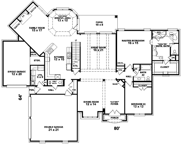 European Floor Plan - Main Floor Plan #81-603