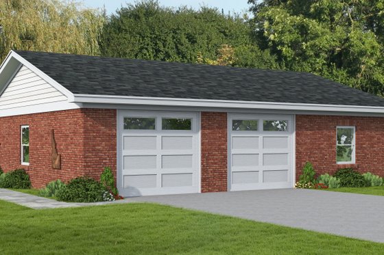 Exterior - Rear Elevation for Country House Plan #932-1306, 1 bath