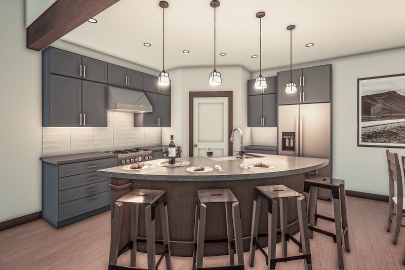 Architectural House Design - Interior - Kitchen for Prairie House Plan #1088-12 - 3 bed, 2.5 bath