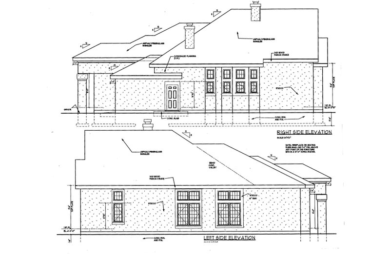 Home Plan - Exterior - Other Elevation for European House Plan #3-250 - 4 bed, 3 bath