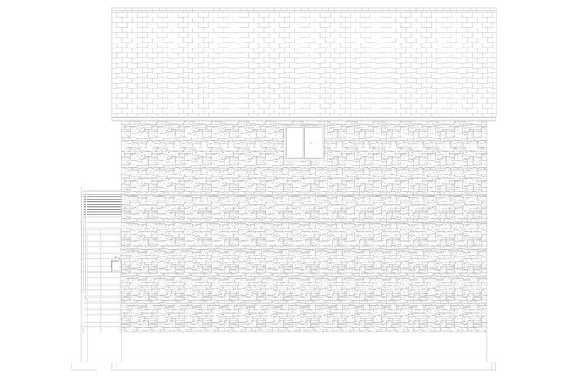 Architectural House Design - Exterior - Rear Elevation 2 for European House Plan #1060-325 - 2 bed, 1.5 bath