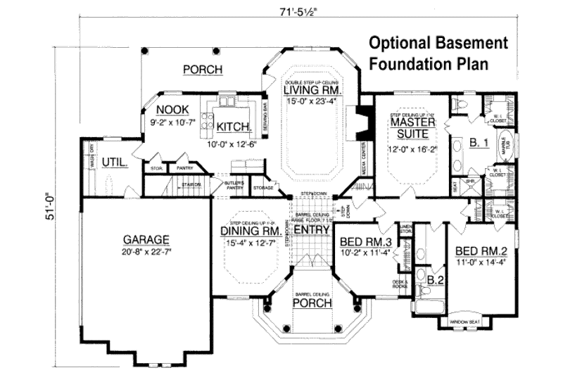House Blueprint - Floor Plan - Other Floor for European House Plan #40-320 - 3 bed, 2 bath