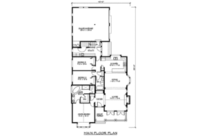 Floor Plan - Main Floor for Craftsman House Plan #132-113 - 5 bed, 3 bath