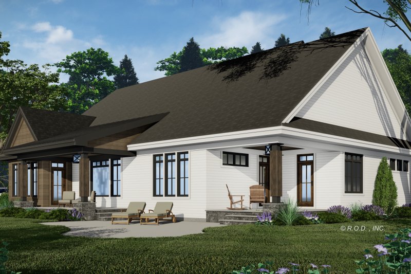 Home Plan - Exterior - Rear Elevation 2 for Farmhouse House Plan #51-1239 - 4 bed, 3.5 bath