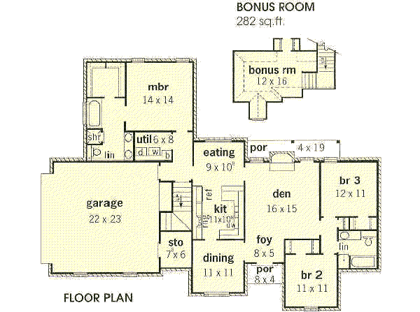 European Floor Plan - Main Floor Plan #16-120