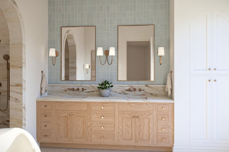 House Blueprint - Interior - Master Bathroom for Beach House Plan #455-765 - 4 bed, 4.5 bath