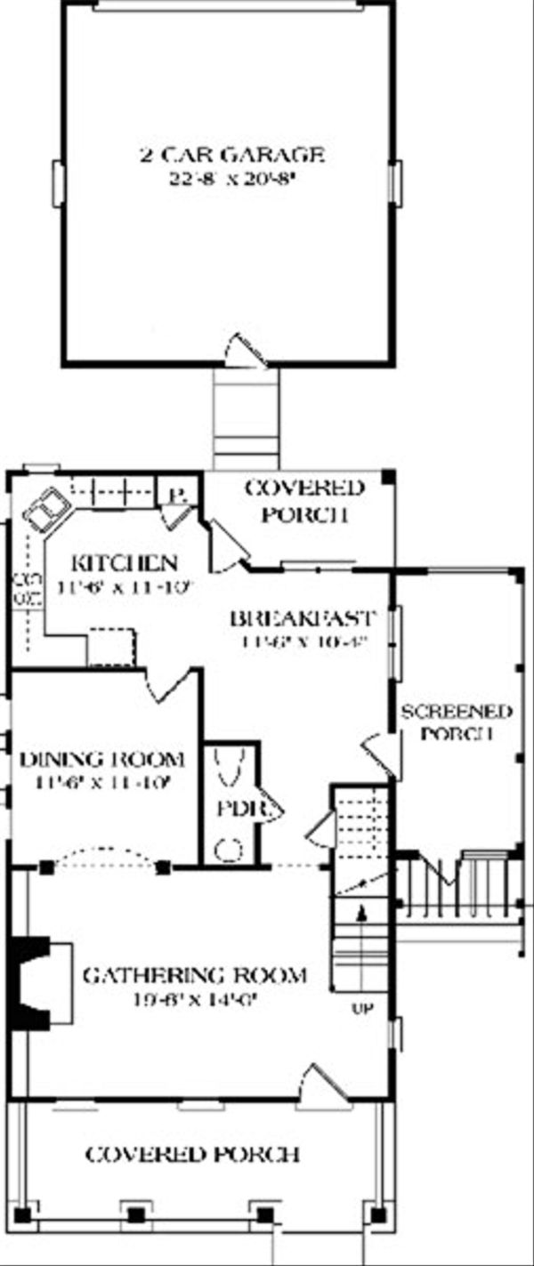 Dream House Plan - Colonial Floor Plan - Main Floor Plan #453-1