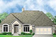 European Style House Plan - 5 Beds 4 Baths 3431 Sq/Ft Plan #67-252 Exterior 