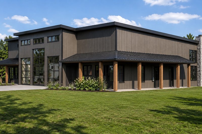 Architectural House Design - Exterior - Other Elevation for Barndominium House Plan #1064-507 - 4 bed, 7 bath