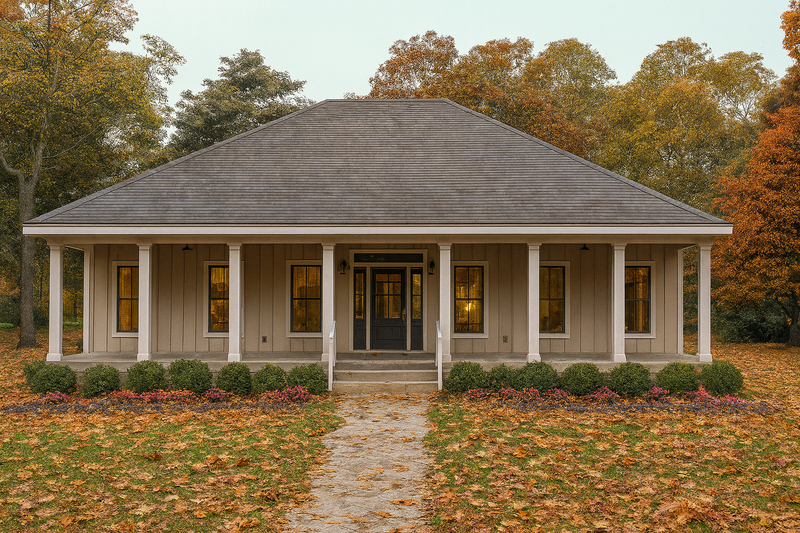 Architectural House Design - Southern Exterior - Front Elevation Plan #44-255