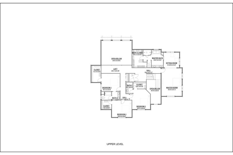 Dream House Plan - Floor Plan - Upper Floor for Craftsman House Plan #1069-13 - 5 bed, 4.5 bath