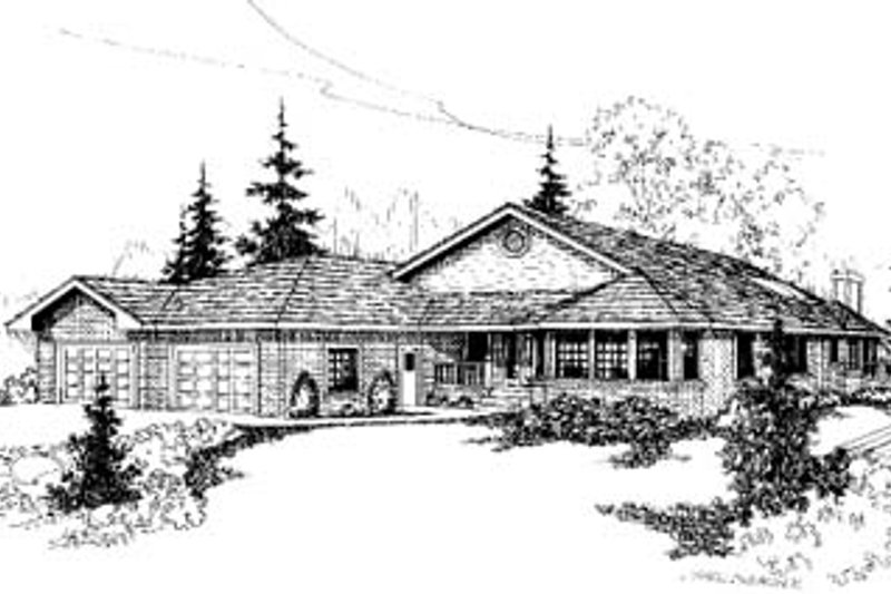 Home Plan - Traditional Exterior - Front Elevation Plan #60-156