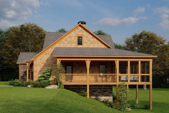 Exterior - Other Elevation 1 for Craftsman House Plan #923-13 - 3 bed, 2 bath