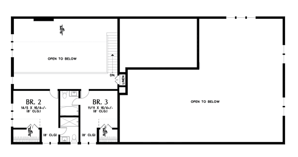 Barndominium Floor Plan - Upper Floor Plan #48-1131