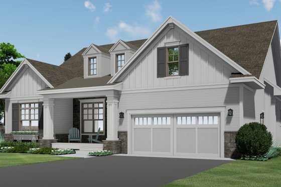 Exterior - Front Elevation 6 for Traditional House Plan #51-1186 - 3 bed, 2 bath