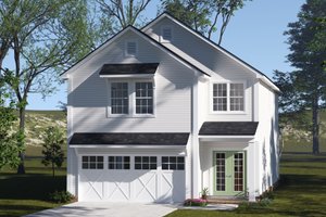 Cottage Exterior - Front Elevation Plan #513-2320