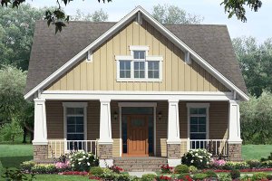 Country style Cottage design elevation