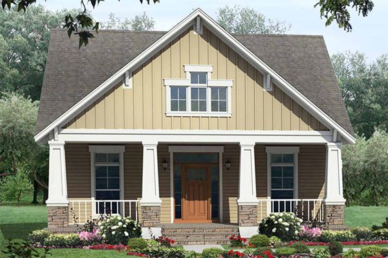 Country style Cottage design elevation