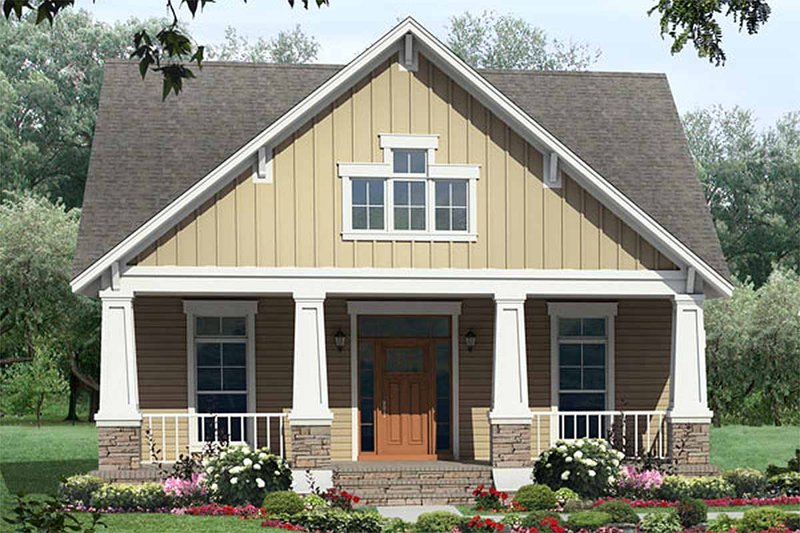 Craftsman Style House Plan - 3 Beds 2 Baths 1800 Sq/Ft Plan #21-249