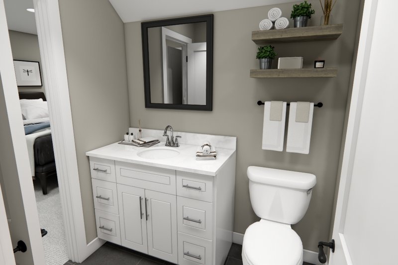 House Blueprint - Interior - Bathroom 3 for Craftsman House Plan #51-1421 - 5 bed, 4.5 bath