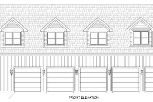 Exterior - Front Elevation 3 for Barndominium House Plan #932-443 - 6 bed, 5 bath