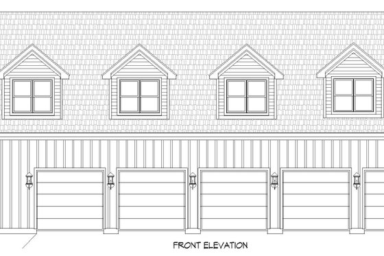 Exterior - Front Elevation 3 for Barndominium House Plan #932-443 - 6 bed, 5 bath