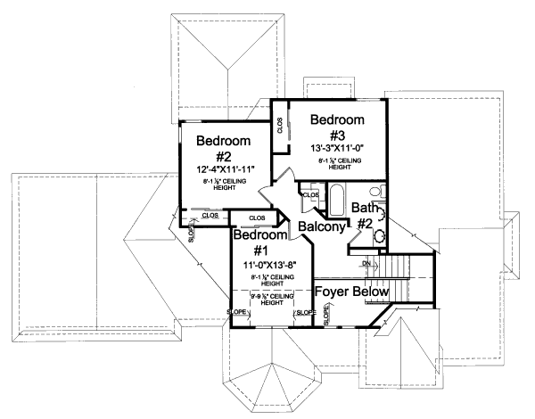 House Plan Design - Country Floor Plan - Upper Floor Plan #46-460