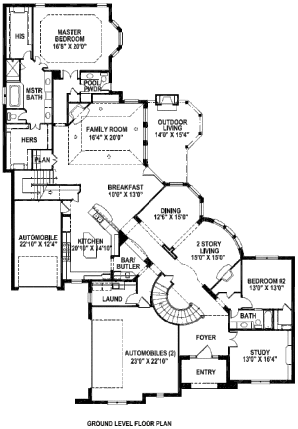 European Floor Plan - Main Floor Plan #141-228