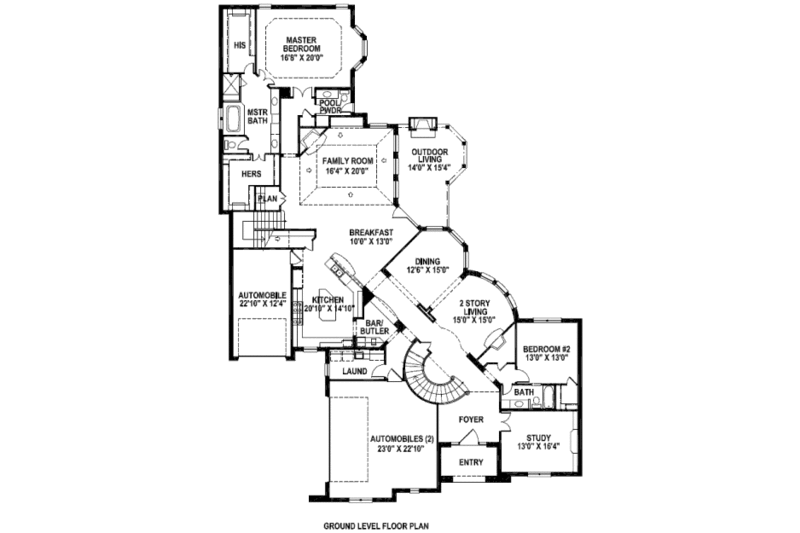 European Style House Plan - 5 Beds 5.5 Baths 5572 Sq/Ft Plan #141-228 ...