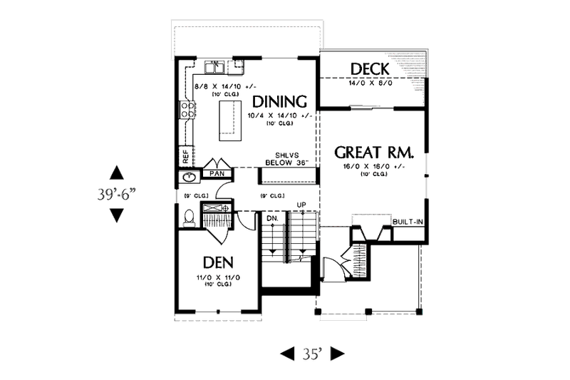 Architectural House Design - Floor Plan - Main Floor for Traditional House Plan #48-513 - 4 bed, 3.5 bath