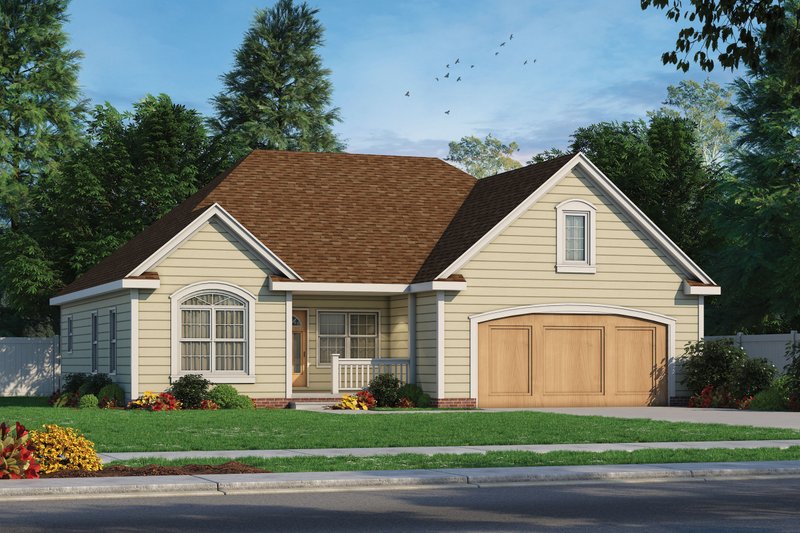 Architectural House Design - Exterior - Front Elevation 3 for Traditional House Plan #20-2423 - 3 bed, 2 bath