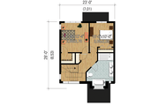 Contemporary Style House Plan - 2 Beds 1 Baths 1247 Sq/Ft Plan #25-4434 