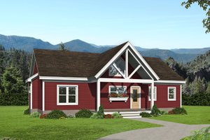 Country Exterior - Front Elevation Plan #932-305