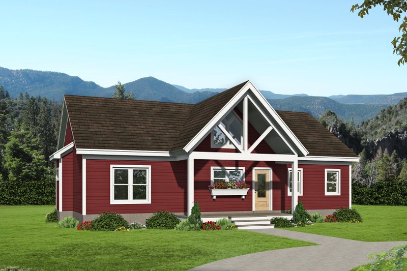 Country Style House Plan - 3 Beds 2 Baths 1368 Sq/Ft Plan #932-305