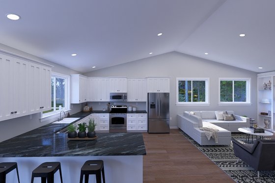 Interior - Kitchen 1 for Farmhouse House Plan #1060-350 - 2 bed, 1 bath