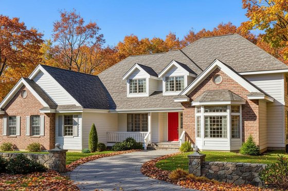 Exterior - Front Elevation for Traditional House Plan #102-205 - 4 bed, 2.5 bath