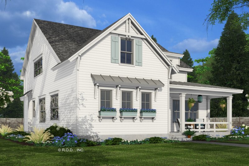 House Blueprint - Exterior - Front Elevation 4 for Farmhouse House Plan #51-1274 - 4 bed, 3.5 bath